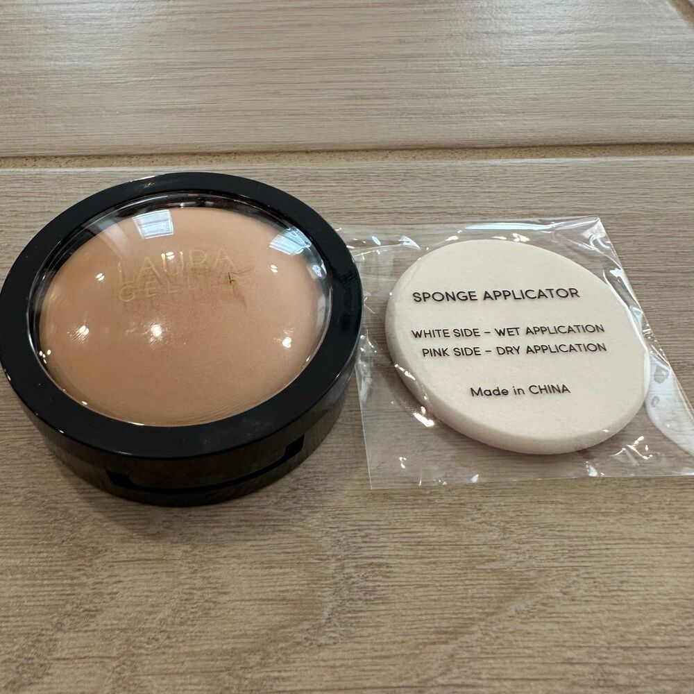 Laura Geller Double Take Baked Powder Foundation Golden Medium .35oz - Picture 4 of 8